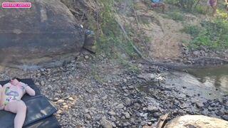 RUNNING AWAY FROM HOME TO CHEAT ON MY HUSBAND WITH THREE MASKED MEN ON THE RIVERSIDE