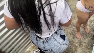 Voyeurism in the beach locker room