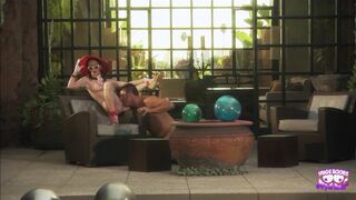 A Super Good Looking Brunette Sitting by the Pool and Getting Her Cunt Penetrated - 7 image