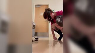 Double stuffing my ass for lunch