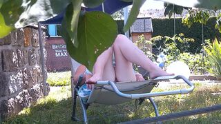 You little peeping neighbor, I know that you're standing behind the hedge