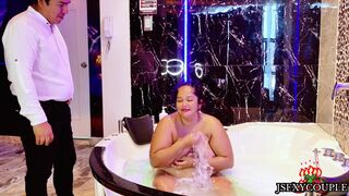 I fucked the hotel waiter in the jacuzzi