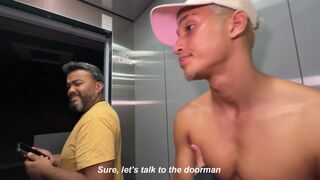 Big ass neighbor convinces me to fuck inside the elevator - Kylei Ellish & Millan Rodriguez