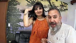 Leticia Cortes in her first time filming debut at the mansion - 1 image