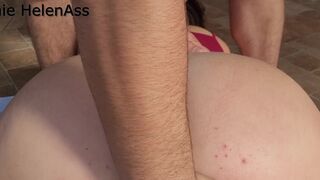 Big Ass Blonde plays with her big lips and big natural tits