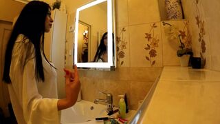 All Natural Big Tits Big Ass Hot Brunette Babe comes for a Fashion Lingerie Try on Shooting turns into a Porn Casting