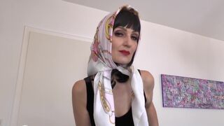 Designer Silk Headscarf Fashion Show Clip