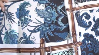 Designer Silk Headscarf Fashion Show Clip