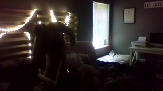 Cheating housewife invite boyfriend over when husband leaves for work and fucks him in her wedding vale