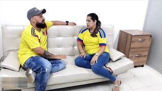 I fuck my sister-in-law's bitch on Independence Day - Cum on buttocks - Spanish Porn