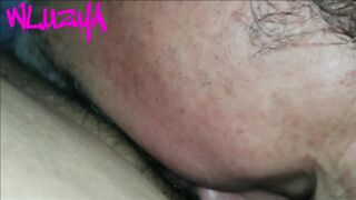 Last night the neighbor saw how I masturbated and sucked my pussy very well so I sucked his cock very good