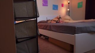 Tied up and horny! Untied her so she could orgasm!