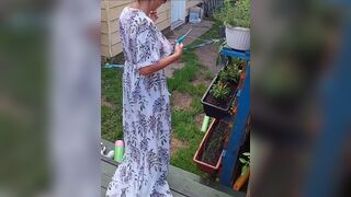 Gardening without t-shirt!