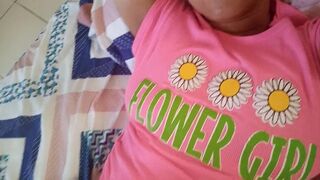 WIFE !! She puts her fingers in her vagina and gets creamy milk while waiting for her cheating husband to fuck her