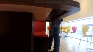 Public cumshots in front of everyone