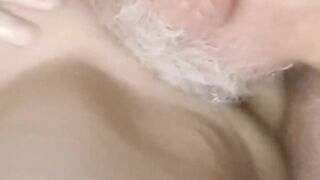 Licking juicy cocha and ends up in her tail