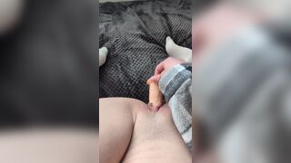 pov thick white girl fucking her dildo