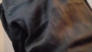 Naughty open window MILF pussy show - flashing & showing off for strangers next door