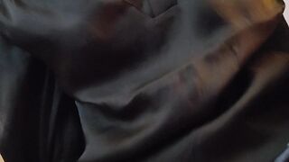 Naughty open window MILF pussy show - flashing & showing off for strangers next door