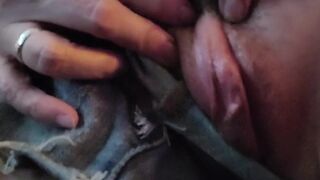 Naughty open window MILF pussy show - flashing & showing off for strangers next door