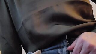 Naughty open window MILF pussy show - flashing & showing off for strangers next door