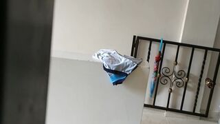 invited my inexperienced neighbor to fuck me in all my house and hubby was just watching without joining