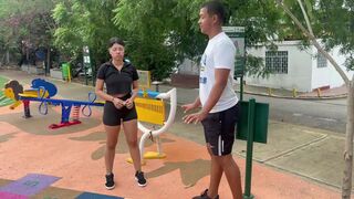 I play with a strange boy in the park on the little plane and we end up at his stepfathers' house fucking very well hl