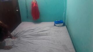 Medi sucks it and then rides him in front of the webcam