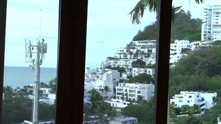 On the beach, my friend's stepson doesn't stop looking at me and I make his cock very hard