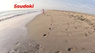 WE FUCKED in front of the BEACH because he dared me to stay NAKED on a NUDIST beach. - 4 image