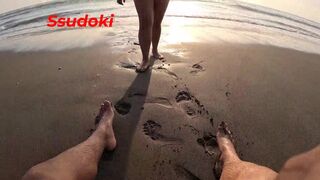 WE FUCKED in front of the BEACH because he dared me to stay NAKED on a NUDIST beach. - 5 image