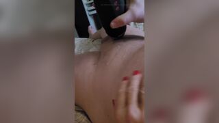 Christmasfun with Pussy and Cock Vibrator