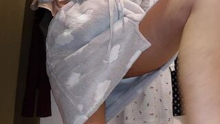 Big hairy latina nipples. Amateur wife trying on clothes. hairy pussy, sexy brunette, big ass, sexy clothes, panties, socks - 11 image