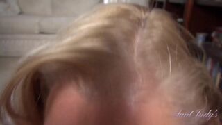 AuntJudys - Your Busty Mature Step-Auntie Alyssa Sucks Your Cock (POV) - 14 image