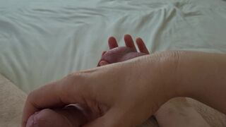 Hot horny MILF Wife gives sensual and hot good morning massage to husbands hard cock