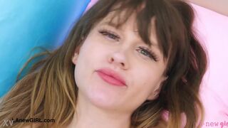 Stunning blonde naked close-up