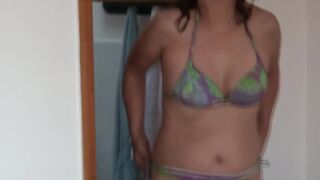 Watching stepmom pissing on the beach and in the house while I masturbate - 10 image