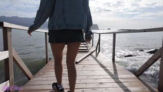 Romantic walk with remote controled vibrator in my pussy - 4 image