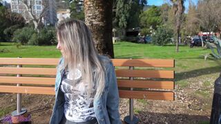 Romantic walk with remote controled vibrator in my pussy