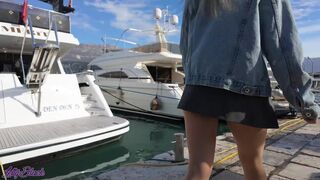 Romantic walk with remote controled vibrator in my pussy