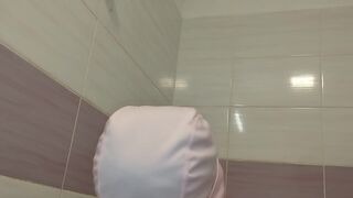 Sexy amateur wife shaves her hairy pussy. Hairy pussy wife, big ass, big tits. Sensual brunette hair, big tits, big ass - 15 image