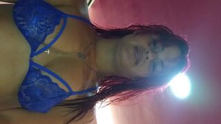 wife dancing and seducing virgin boy with a sexy micro thong and sucking his cock hard before he cums inside her - 3 image
