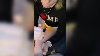 Dripping wet pussy fingering before cum on the tongue - 10 image