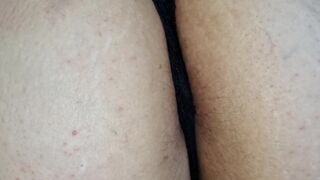 I was used my black panties and my husband couldn't resist the desire to fuck my big ass - 4 image