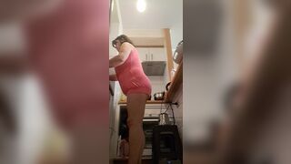 in the kitchen half-dressed - 4 image