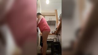 in the kitchen half-dressed - 8 image