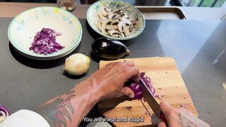 Curvy Hot ebony milf its planted for her Date and fuck the chef big cock for confort- Carla Morelli