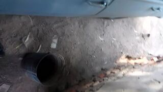 We stand in the garage