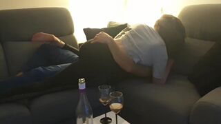 Fun making out - foreplay session with my lover, before sex ... with hubby filming us - 6 image