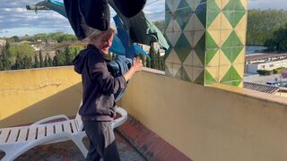 ACCIDENTAL ROMANTIC PORN WITH THE NEIGHBOUR - CUM IN MY MOUTH - BLOWJOB IN THE LAUNDRY ROOM - 2 image